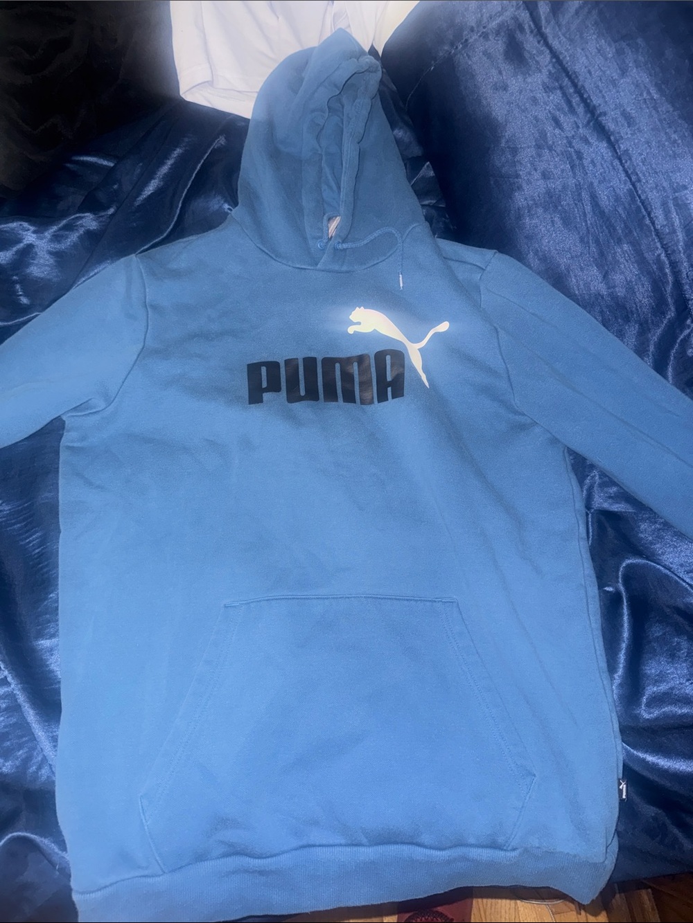 Puma Blue Hoodie with Black Logo